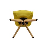 thumbnail of Möbilia Armlehnstuhl | 360 Grad drehbar | Bezug Stoff | Gestell Eiche-Holz | B 58,5 x T 61,5 x H 85,5 cm | senfgelb-natur | 26020001 | Serie STUHL