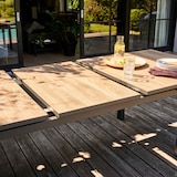 thumbnail of Table de jardin 8 chaises et 2 fauteuils en aluminium et céramique