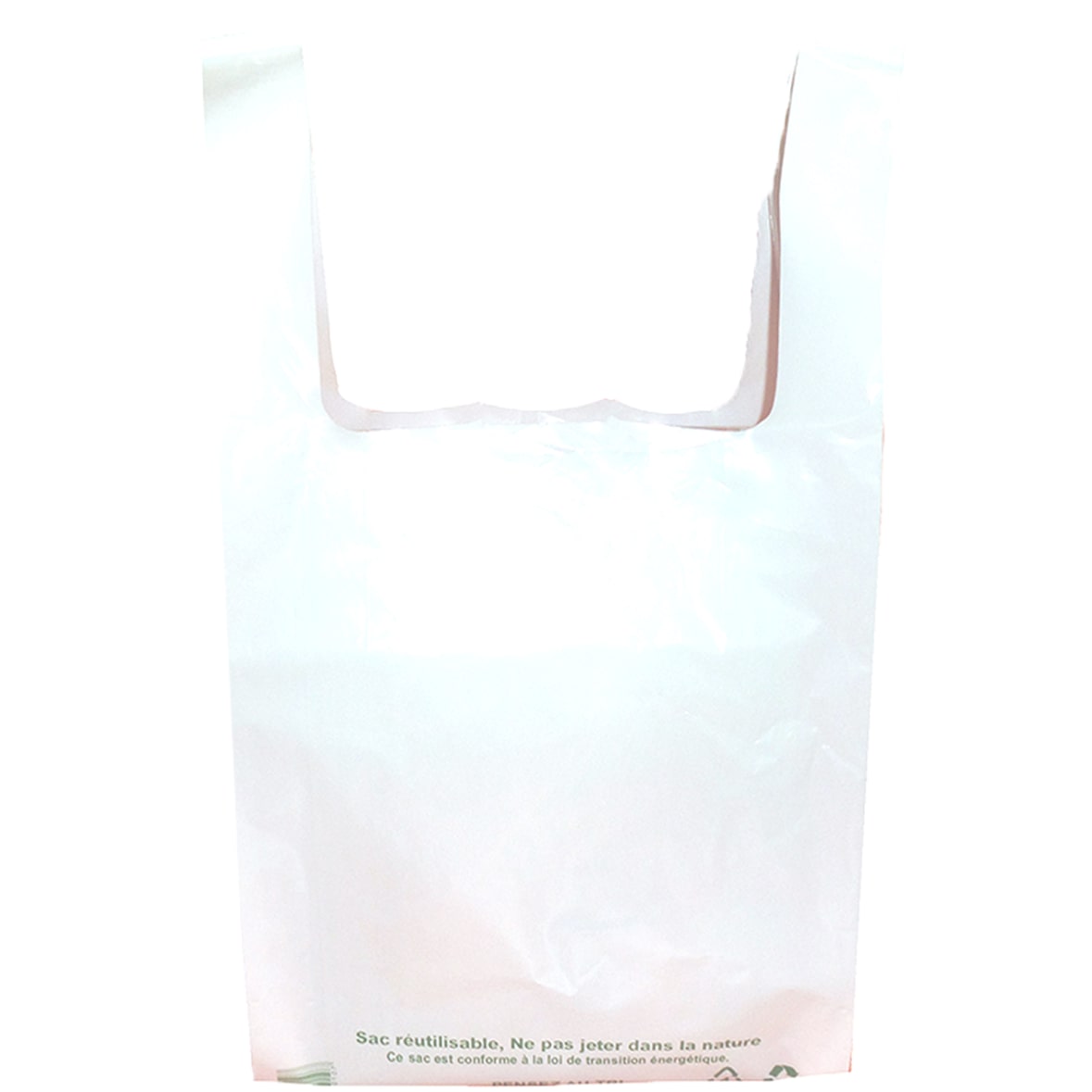 Sac réutilisable PEBD blanc 80 x 50 x 20 cm x 500 Evenplast - 116025