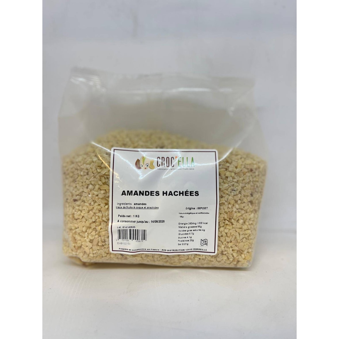 Amande  Hachée Sachet de 1KG