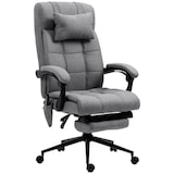 thumbnail of Bürostuhl mit Massagefunktion 76x66x120 cm höhenverstellbar mit 155 Grad Neigung Fußstütze Lendenheizung Fernbedienung Grau