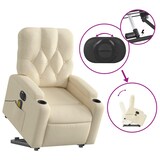 thumbnail of vidaXL Elektrischer Massagesessel mit Aufstehhilfe Creme Stoff