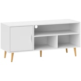 thumbnail of Mueble de TV para Televisores de 60 Pulgadas Mesa para TV de Salón Comedor Moderna con Armario 3 Compartimentos y 5 Patas de Madera 120x40x55 cm