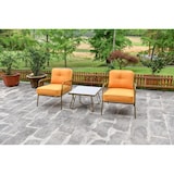 thumbnail of METRO Professional Set de terrasse HONEY, 3 pièces, acier/polyester, 2 fauteuils, 1 table,  or/jaune