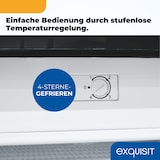thumbnail of Exquisit Gefrierschrank GS581-051C schwarz | Nutzinhalt: 85 L | EEK: C | 4*-Gefrieren | Thermostat | wechselbarer Türanschlag