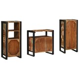 thumbnail of vidaXL Badezimmermöbel Set 3 pcs Mehrfarbig Massives recyceltes Holz