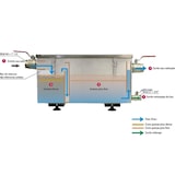 thumbnail of Bac à graisse inox 42 L - 100 couverts - avec panier et pieds réglables