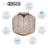 thumbnail of WellHome - Beige Solarlampe aus Rattan Ø30cm