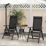 thumbnail of COSTWAY Set van 2 aluminium tuinstoelen, weerbestendige klapstoelen, 72,5 x 106 x 58 cm, zwart