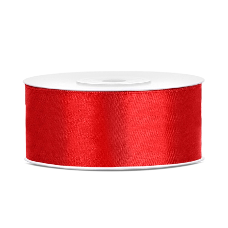 Satin Geschenkband rot 25m 25mm breit
