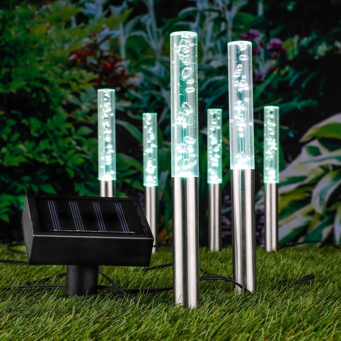 6er Set LED Solarleuchten Bubbles für stimmungsvolle Beleuchtung