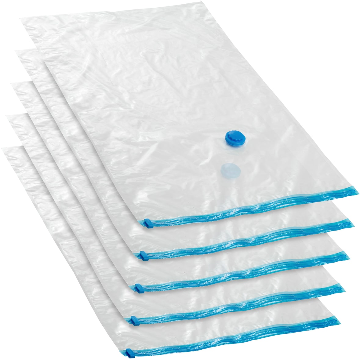 tectake 5 sacs sous vide - L (60 x 95 cm) blanc transparent