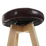 thumbnail of Set van 2 barkrukken Navan, barkruk counter stool, hout imitatieleer draaibaar ~ bordeaux, lichte poten