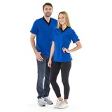 thumbnail of ESD-Shirt, V-Ausschnitt, 150g/m², royalblau/schwarz, XL