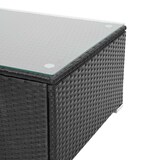 thumbnail of Décoshop26 - Salon de jardin pour balcon jardin lounge set sofa polyrotin noir coussin gris foncé 04_0003248
