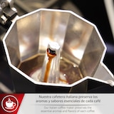 thumbnail of MAGEFESA KENIA Cafetera Italiana Plateada de 9 Tazas, Cuerpo en Aluminio Esmaltado y Mango de Baquelita, Apta en Todas las Cocinas Excepto Inducción