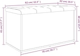 thumbnail of Décoshop26 - Aufbewahrungsbank Farbe Betongrau 82 x 42 x 45 cm Holzwerkstoff DEC024767