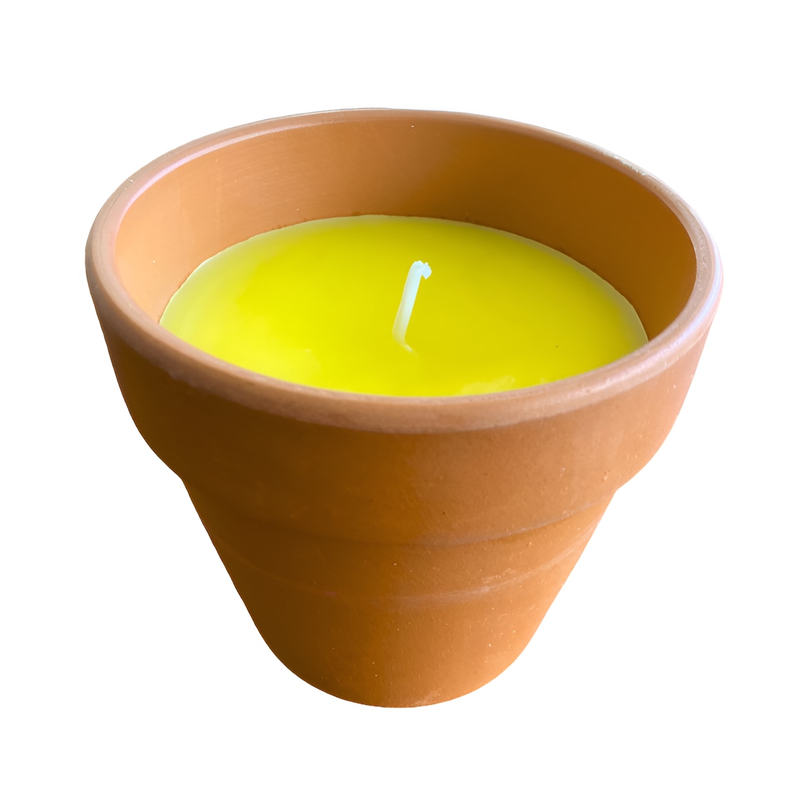 Vela de Citronela Anti-Mosquitos em Vaso de Barro 11.5x10.5cm