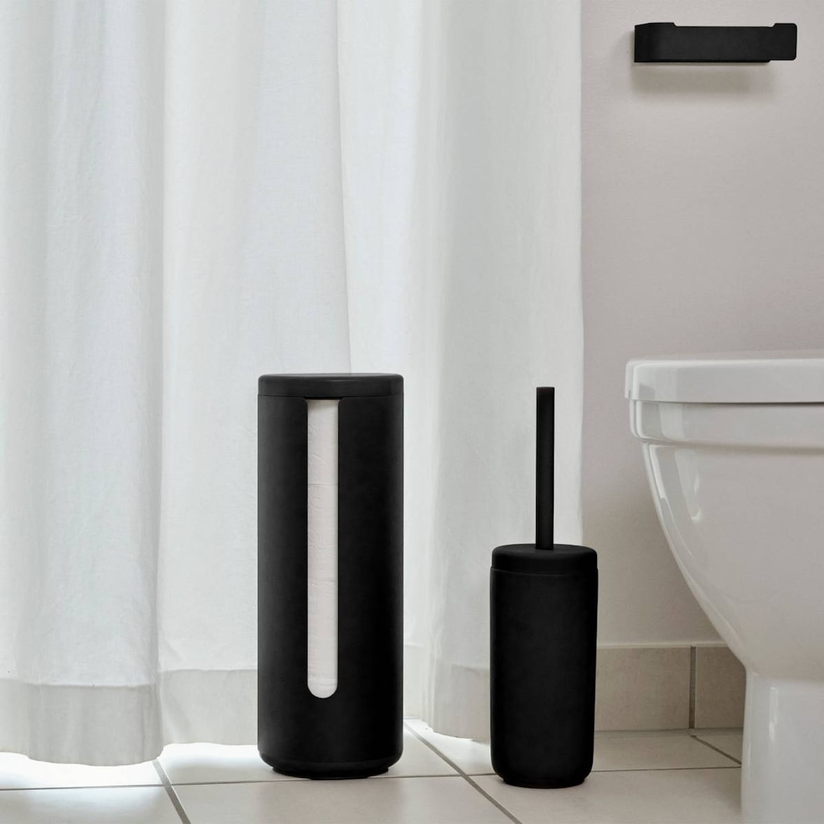Zone Denmark Toilettenpapier-Aufbewahrung UME WC-Rollen Halter schwarz
