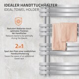 thumbnail of ECD Germany Elektrischer Badheizkörper Iron EM 500×1000 mm Chrom, Heizstab 300W, Paneelheizkörper Handtuchtrockner Designheizkörper