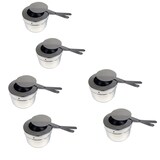thumbnail of 6x Edelstahl Brennpastebehälter Brennpaste Behälter mit Deckel für Chafing Dish