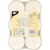 thumbnail of 12 Maxi Lichte Ø 57,5 mm · 26 mm weiss · Brenndauer ca. 8 h, in Polycarbonathülle