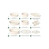 thumbnail of Batterie de cuisine 11 pièces avec poignées amovibles en Granit beige - Tous feux dont induction Just perfecto JL-999 usage non-intensif Just Perfecto