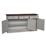 thumbnail of shopinnovativo Credenza classica in legno colore bianco anticato e noce 156x42x85