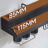 thumbnail of WellHome - Stalen stellingkast in zwart, 50x19,5x10 cm