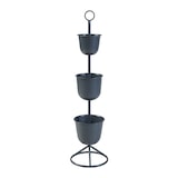 thumbnail of Helloshop26 - Pflanzenständer im Outdoor-Stil 110 x 28 cm 3 schwarze Pflanztöpfe 03_0010318