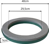 thumbnail of Trocken Steckschaum Kranz 40cm ringförmige Plastikunterlage Trockenblumen Kunstblumen Steckmasse Steckschwamm Blumensteckschaum Ring Floristik Zubehör