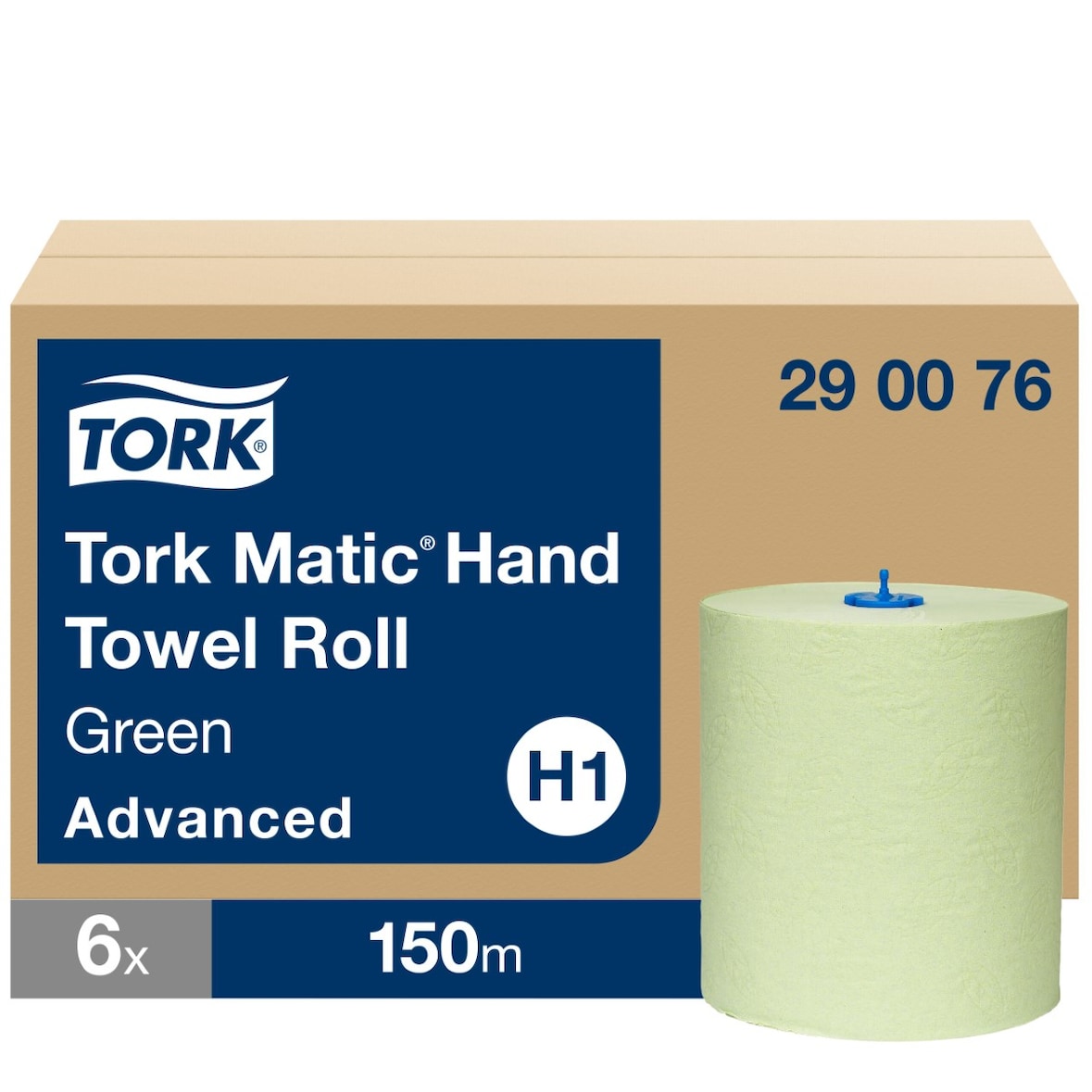 TORK Matic® Advanced | Toalla de mano en rollo verde - H1 (cod. 290076) - Caja 6 ud.