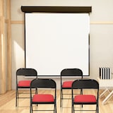 thumbnail of Silla de confidente / silla para visitas / silla plegable TUDELA PU rojo hjh OFFICE