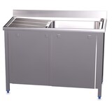 thumbnail of Fregadero con puertas correderas o abatibles de una cubeta a la izquierda