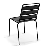 thumbnail of Chaise de terrasse en métal noir