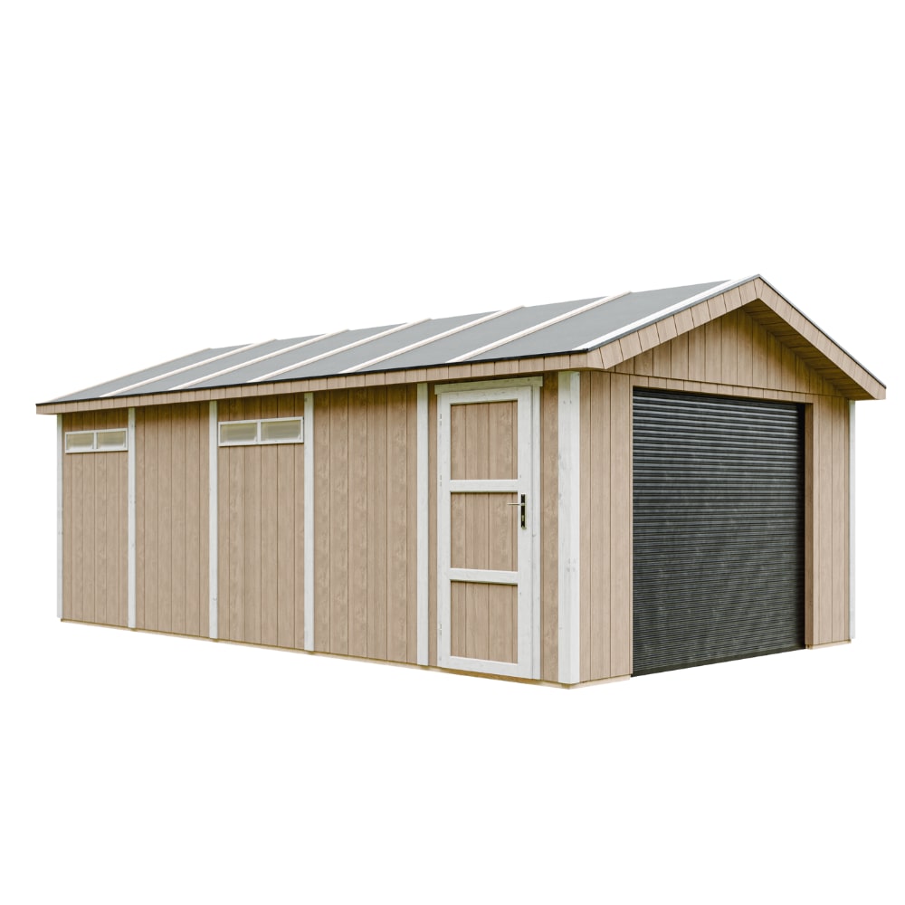 Garaje LP SmartSide M992B – 354 x 604 cm – 21 m², TERRA_BROWN