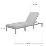 thumbnail of Set van 2 SVITA PEACH Tuinligstoel met gestoffeerd kussen Inklapbaar polyrattan grijs