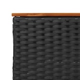 thumbnail of vidaXL Gartensofa mit Kissen 3-Sitzer Schwarz Poly Rattan