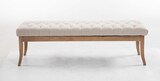 thumbnail of Sitzbank CANNES - Stoff Creme 150x38x46 cm Hellbraun | Sitzbank Flur Sitzhocker Esszimmerbank Polsterbank Schlafzimmerbank