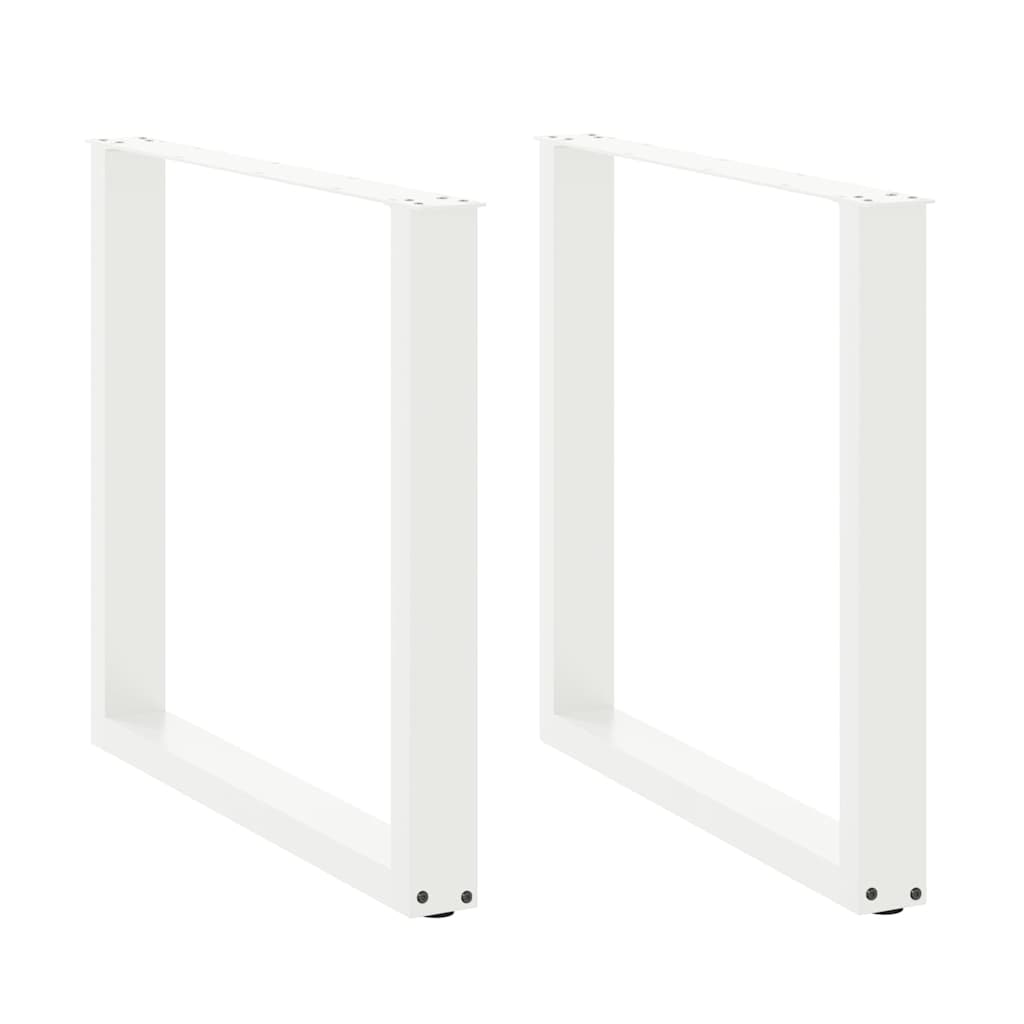 Helloshop26 - Juego de 2 patas para mesa de comedor en forma de U con niveladores ajustables 90 x 72-73 cm estilo moderno acero 02_0057433