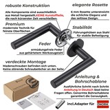 thumbnail of Türgriff SCHWARZ Türgarnitur Türdrücker Türbeschlag Türklinke Innentür Bad WC EMILY WC Garnitur-SET