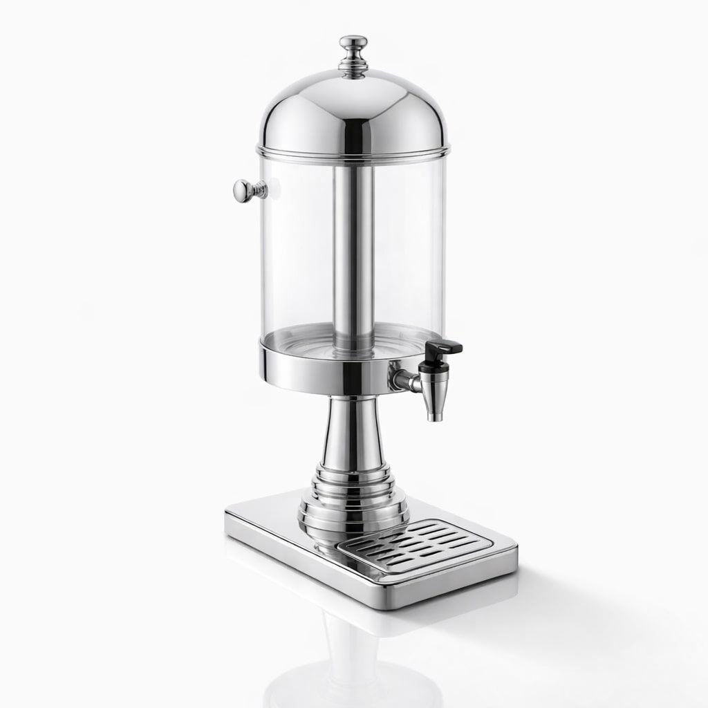 Edelstahl Getränkespender 8L - Iziserve DL08 Profi mit Eisrohr - Hotellerie und Buffet.