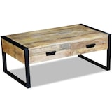 thumbnail of vidaXL Couchtisch mit 2 Schubladen Massivholz Mango 100x60x40 cm