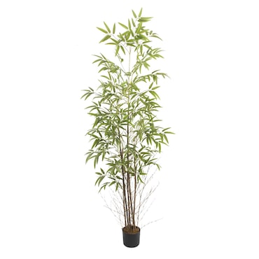 Bonerva | Bambú Nature 210 cm Altura | Planta artificial con Tronco natural | Ideal para decorar interiores: hogares, negocios y hoteles