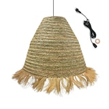 thumbnail of Lumisky Suspension Extérieure XXL Jonc de Mer Beige D100cm Câble 5m Jonc de mer Beige