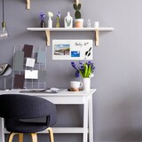 thumbnail of Relaxdays Magnettafel Glas, 20x40 cm, 3 Magneten, Marker, Stiftehalter, Büro & Küche, Sicherheitsglas Magnetboard, weiß