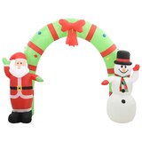 thumbnail of Aufblasbarer Weihnachtsmann und Schneemann Deko Bogen LED 223cm