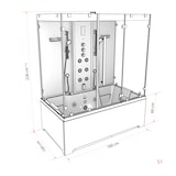 thumbnail of Kombination Badewanne Dusche K80-SW-EH-B-EC-SC-EA Duschtempel 180x100 cm Schlauchreinigung + Scheibenversiegelung