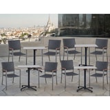 thumbnail of METRO PROFESSIONAL Sedia impilabile con braccioli Raikki, alluminio/polirattan/legno di teak, nero/grigio