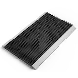 thumbnail of Fußmatte außen alu mit Bürsten schwarz, Schmutzfangmatte 50 x 80 cm, Fußmatte Aussenbereich